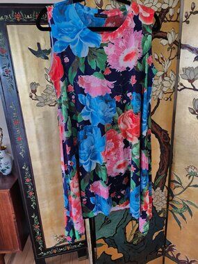 Floral swing tunic dress (L)